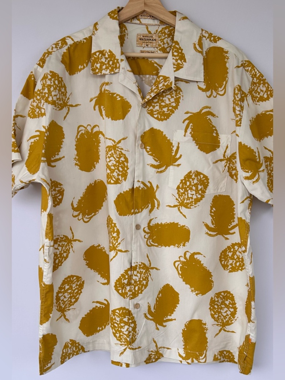 Quicksilver Waterman Collection Men’s Pineapple Button Up Shirt Size XXL